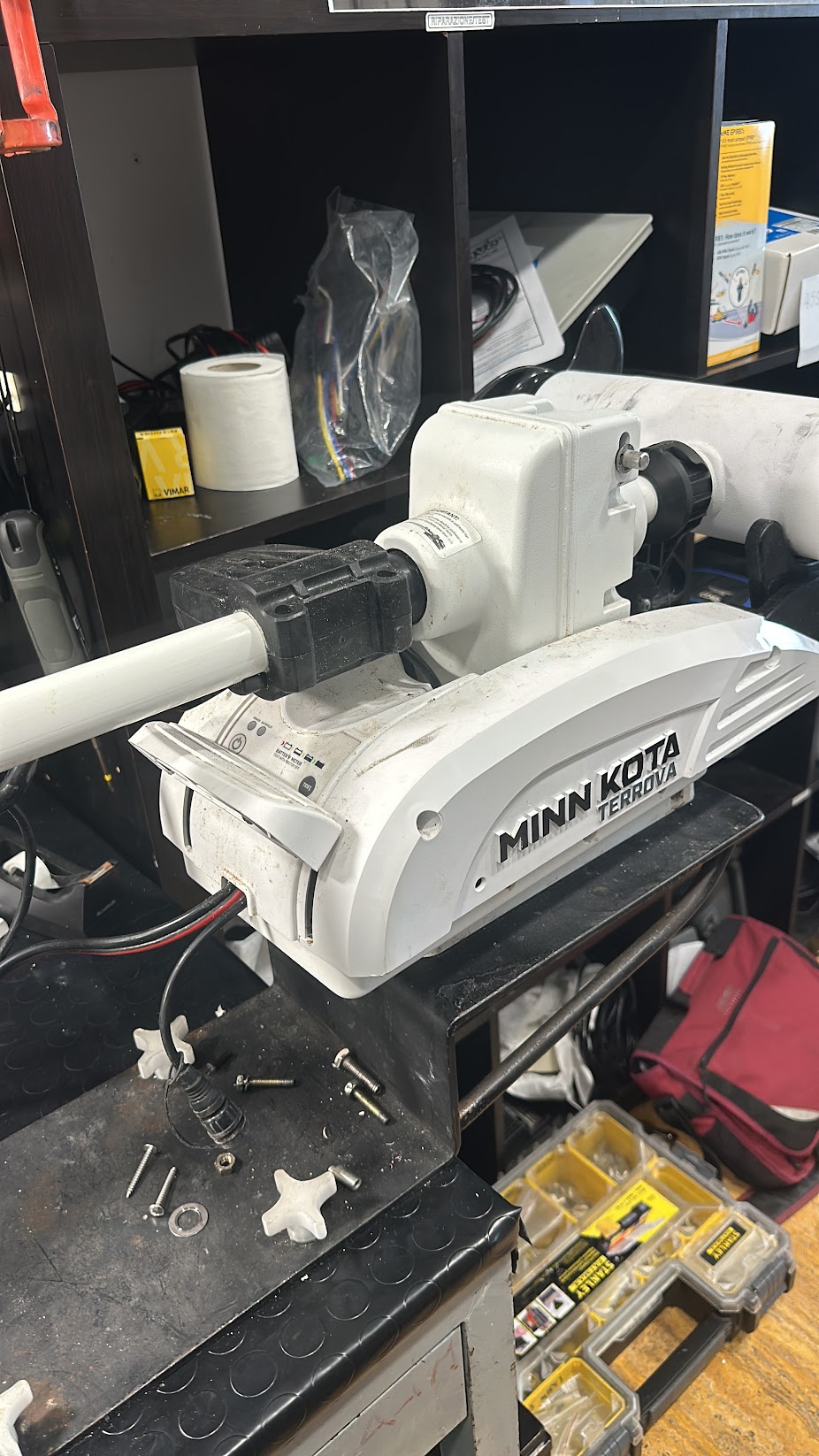 Motore Minn Kota Riptide Terrova installato da Electrowave Roma